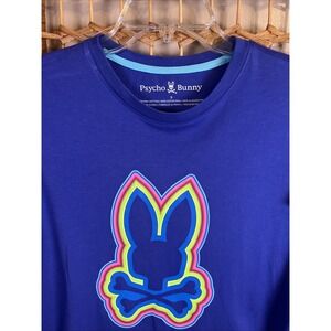 Psycho Bunny Men's Maybrook Bunny Crew-Neck Cotton Graphic T-Shirt sz 3 XS